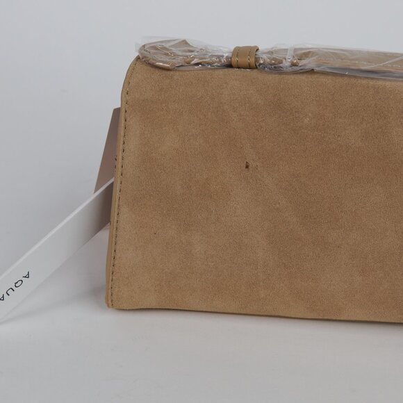 Aqua Tan Suede Rectangle Crossbody/Clutch - NWT - Picture 4 of 6